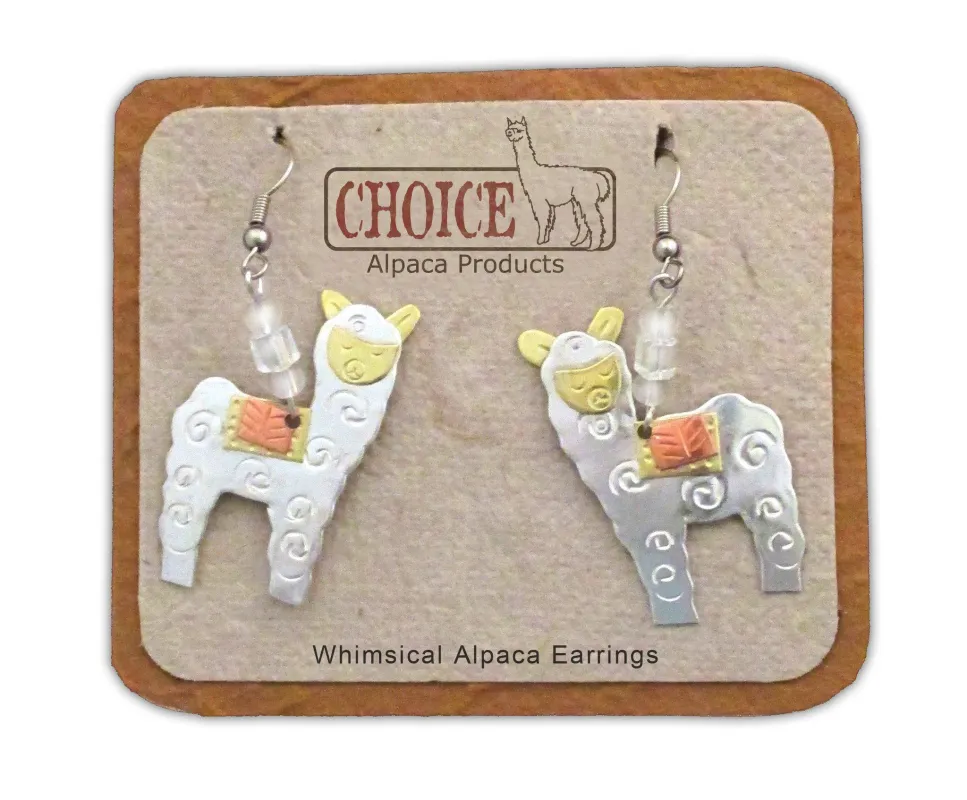 Whimsical Alpaca Earrings sold by Purely Alpaca