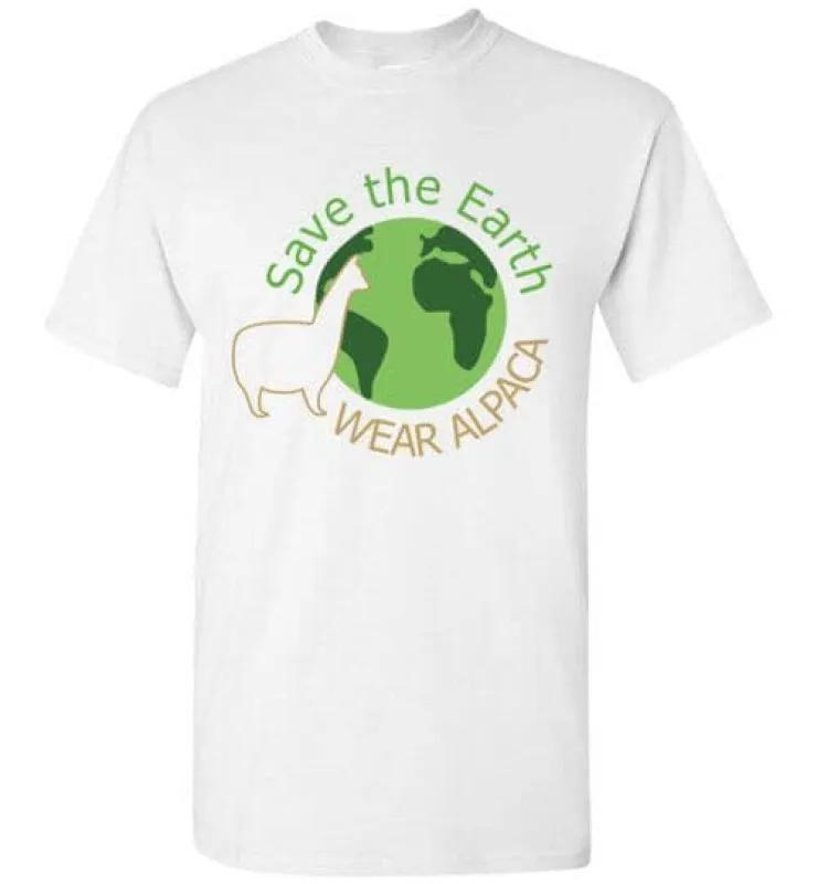 t-shirt: Save the Earth Wear Alpaca - Short-Sleeve sold by Purely Alpaca