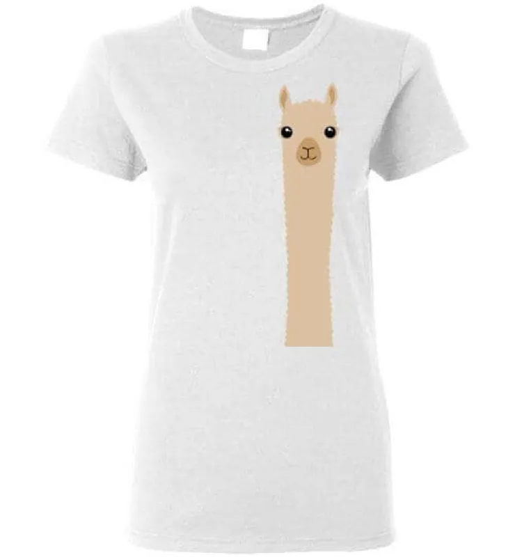 t-shirt: Alpaca Watching Gildan Ladies sold by Purely Alpaca