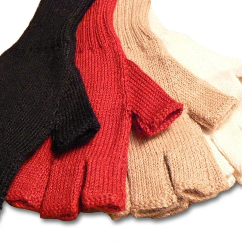 Colorful 100% Alpaca Fingerless Knit Alpaca Gloves sold by Purely Alpaca product image thumbnail 2