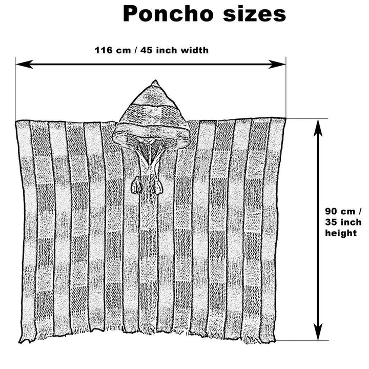 Six Band Alpaca Poncho sold by Purely Alpaca product image thumbnail 5