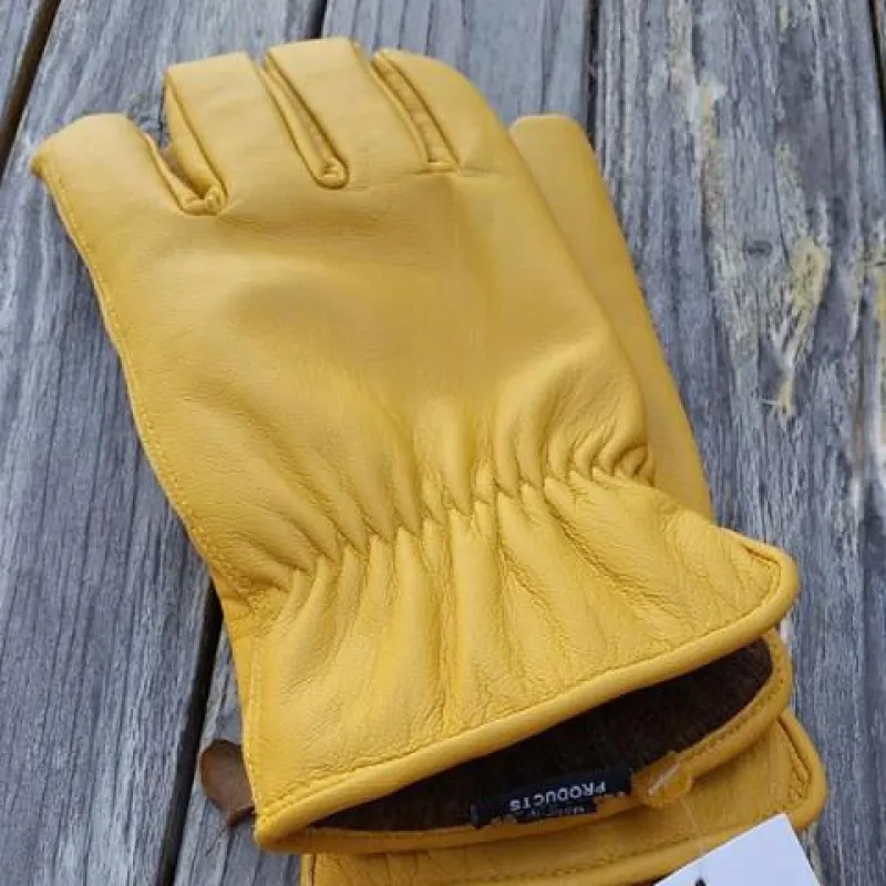 Alpaca Knit Lined Cowhide Leather Gloves - Alpaca Made in the USA sold by Purely Alpaca