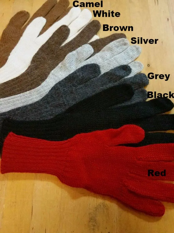 Colorful 100% Alpaca Full Fingered Knit Alpaca Gloves sold by Purely Alpaca product image thumbnail 2