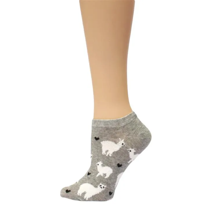 Alpaca Love No-Show Cotton Socks sold by Purely Alpaca product image thumbnail 2