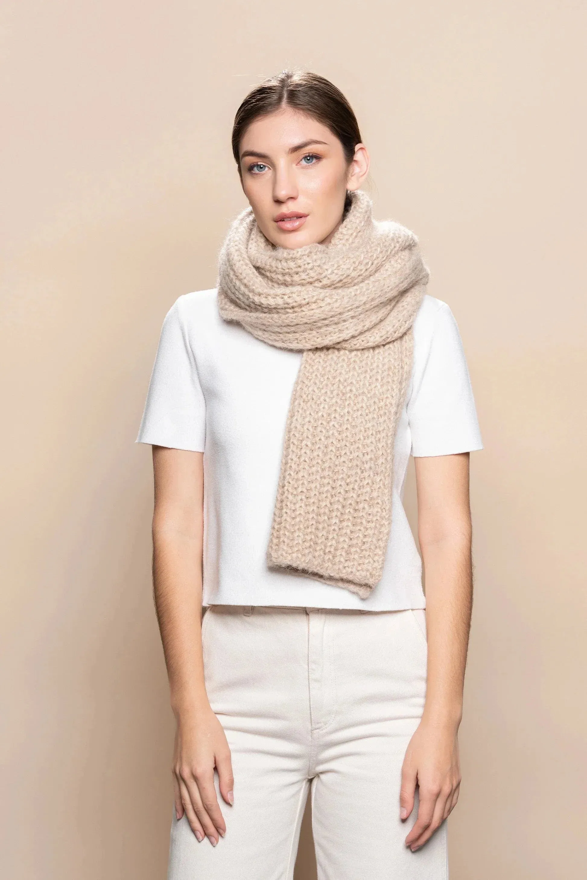 Chunky Knitted Alpaca Scarf sold by Purely Alpaca product image thumbnail 2