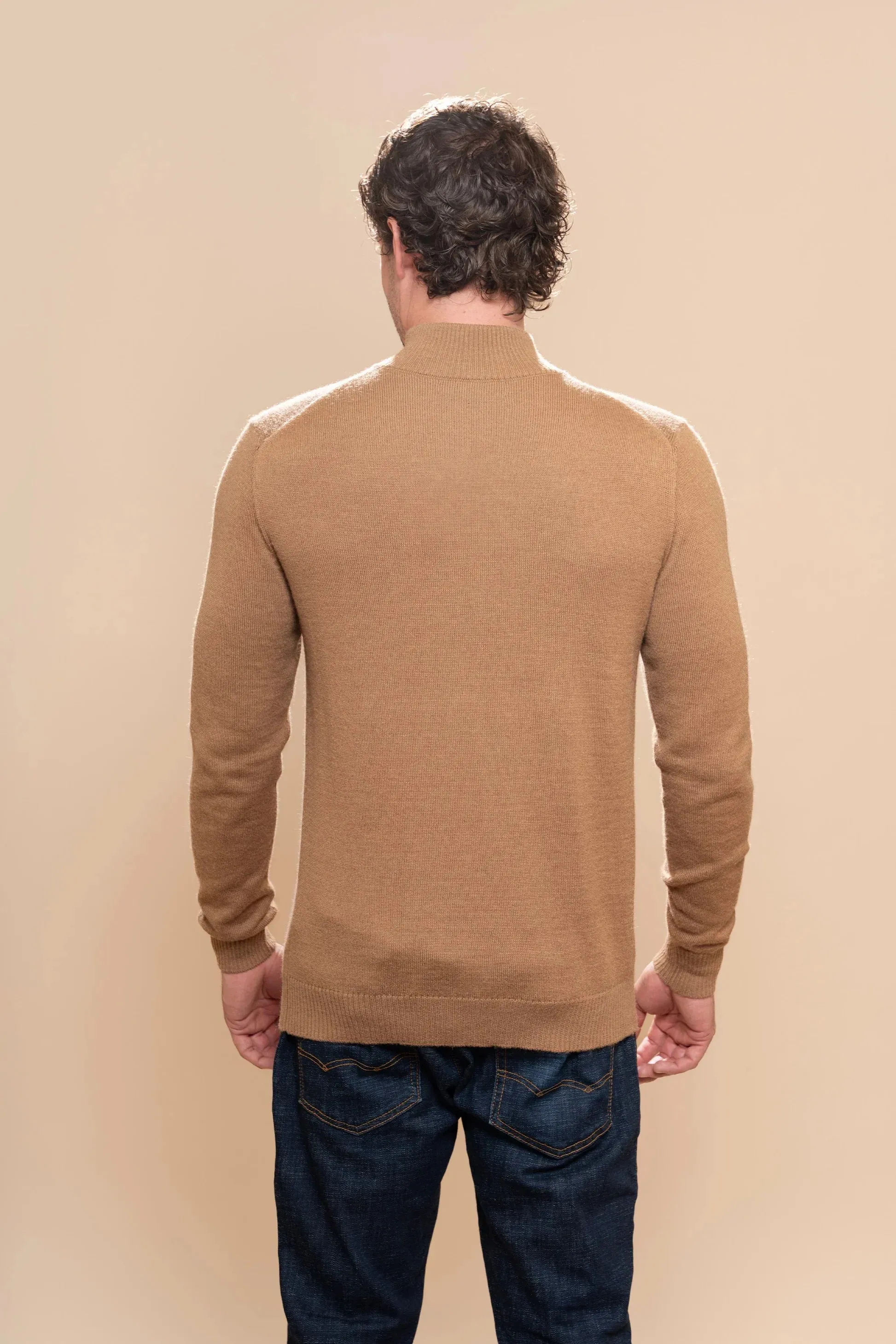 Men's New York 1/2 Zip Sweater sold by Purely Alpaca product image thumbnail 2