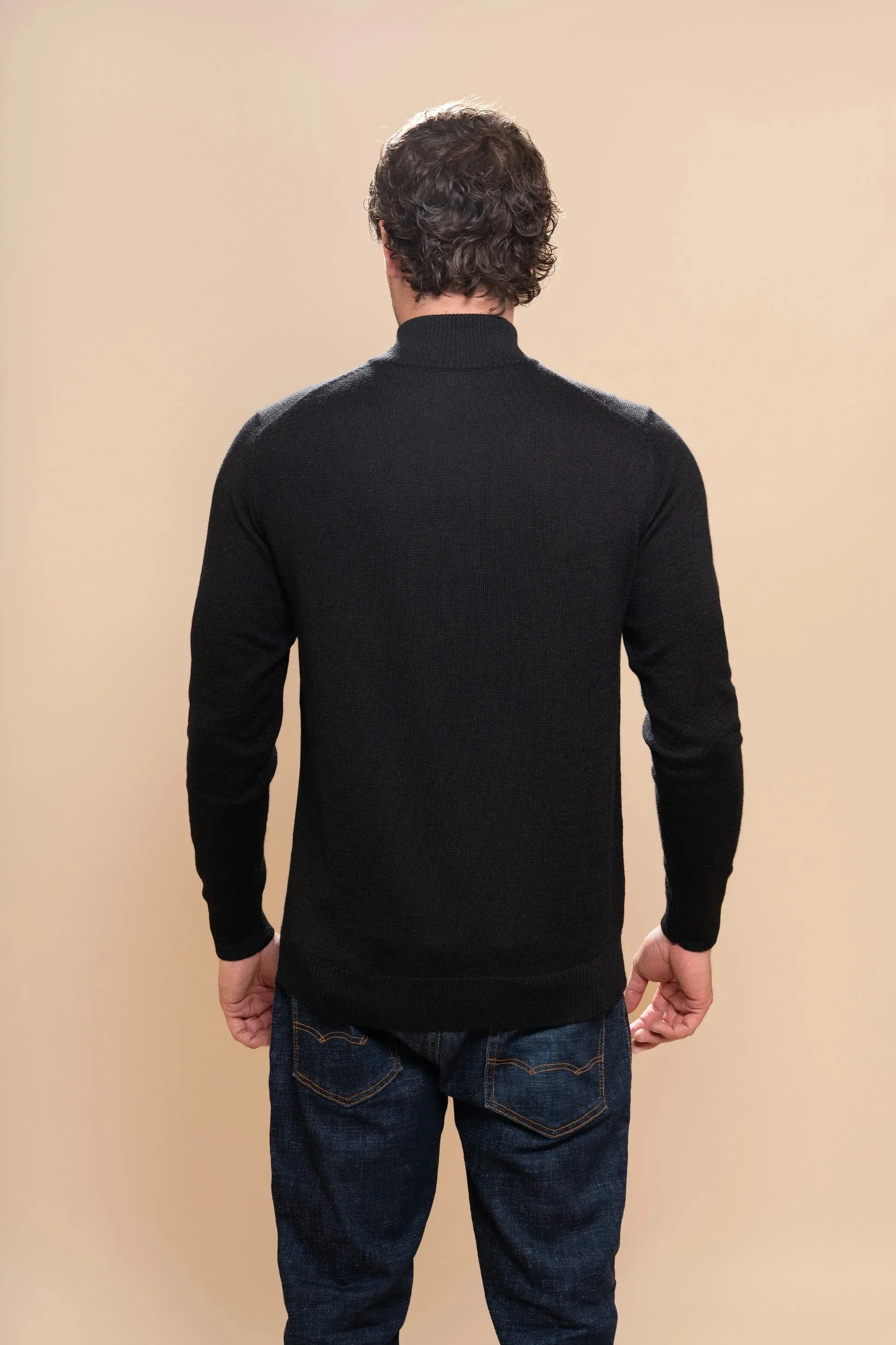 Men's New York 1/2 Zip Sweater sold by Purely Alpaca product image thumbnail 5