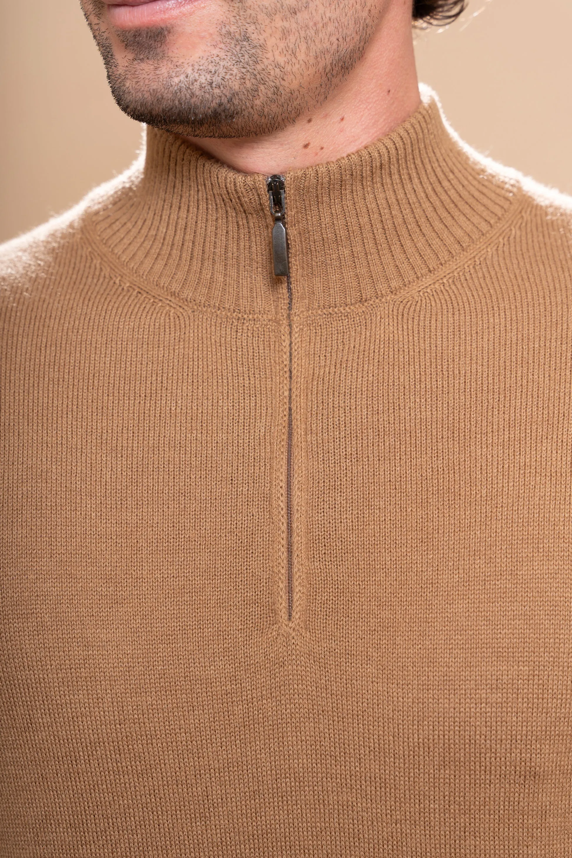 Men's New York 1/2 Zip Sweater sold by Purely Alpaca product image thumbnail 3