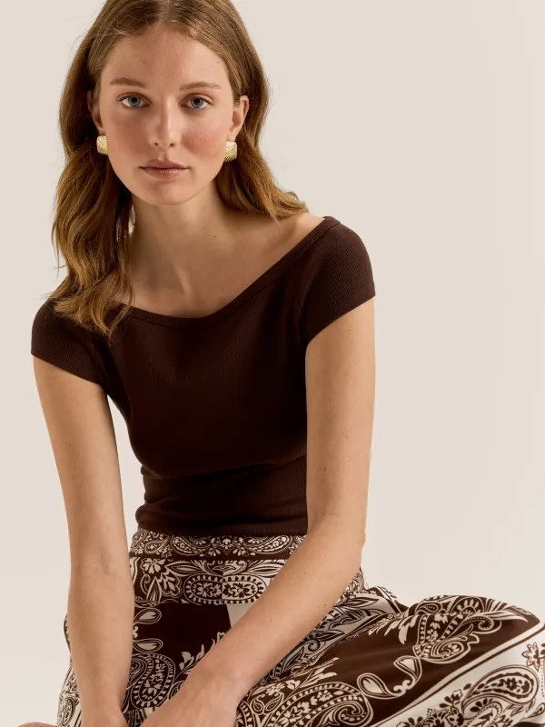 Isla Ribbed Top sold by Review