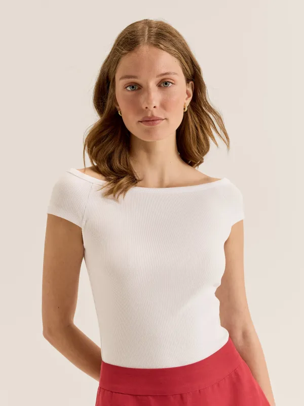 Isla Ribbed Top sold by Review