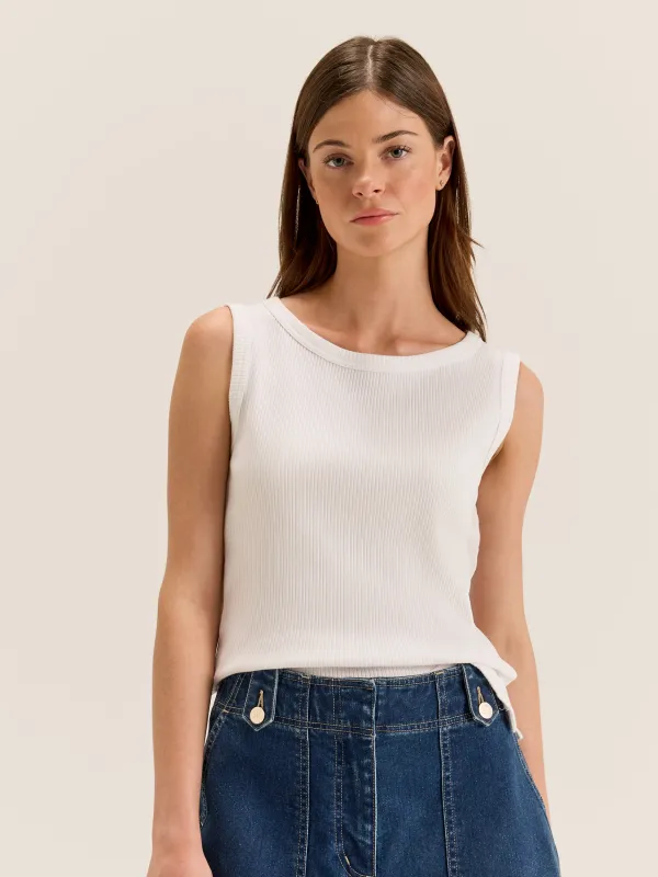 Olivia Ribbed Top sold by Review