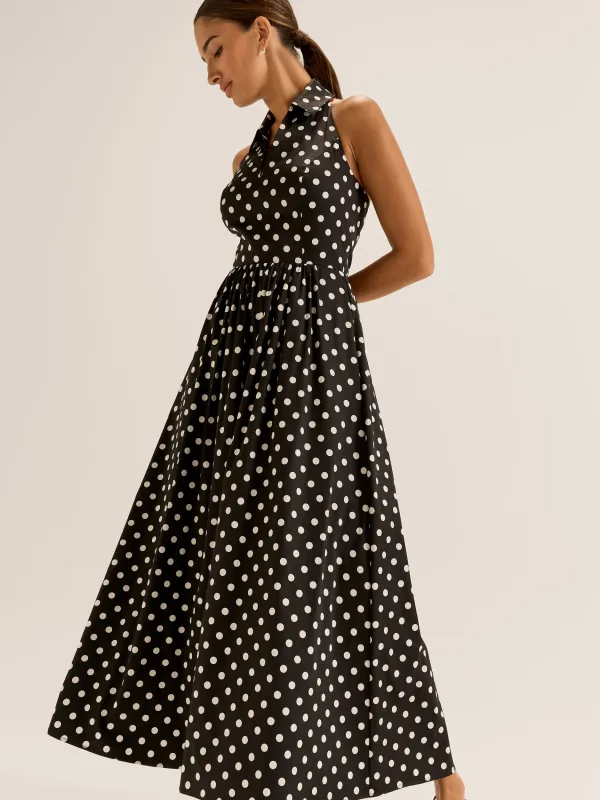 Ava Spot Maxi Dress made by Review