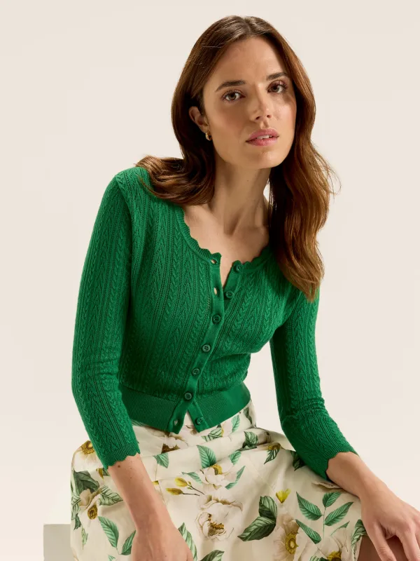 Hazel 3/4 Sleeve Cardigan sold by Review