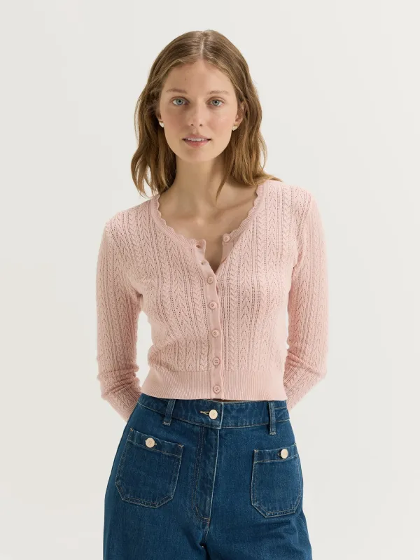 Hazel 3/4 Sleeve Cardigan sold by Review