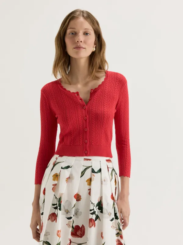 Hazel 3/4 Sleeve Cardigan sold by Review