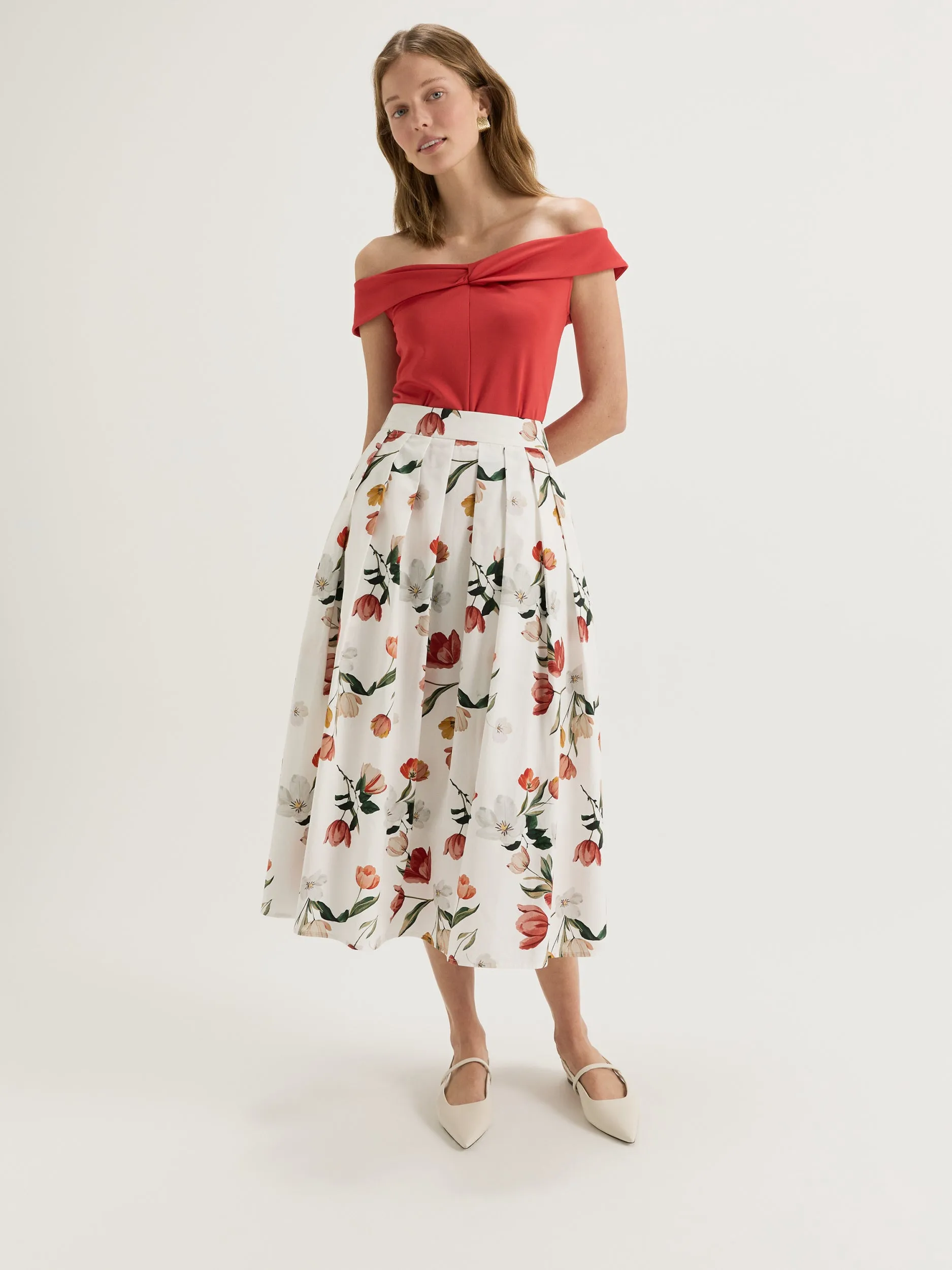 Gardenia Midi Skirt sold by Review