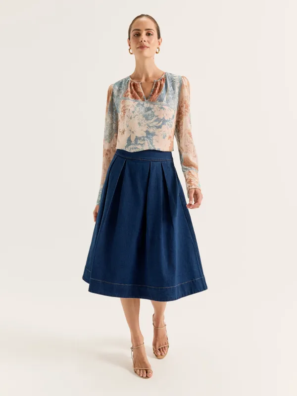 Giverny Denim Skirt sold by Review