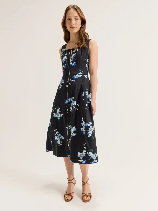 Iris Floral Zip Dress made by Review