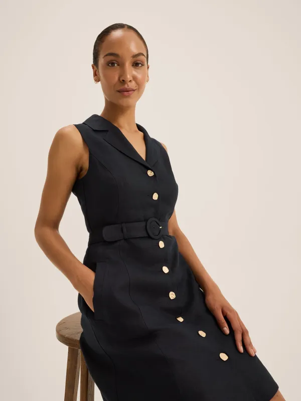 Victoria Linen Mini Dress made by Review