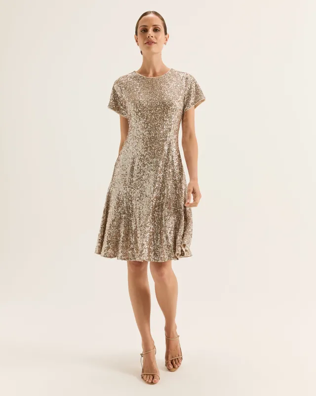 Sequin Mini Dress made by Review