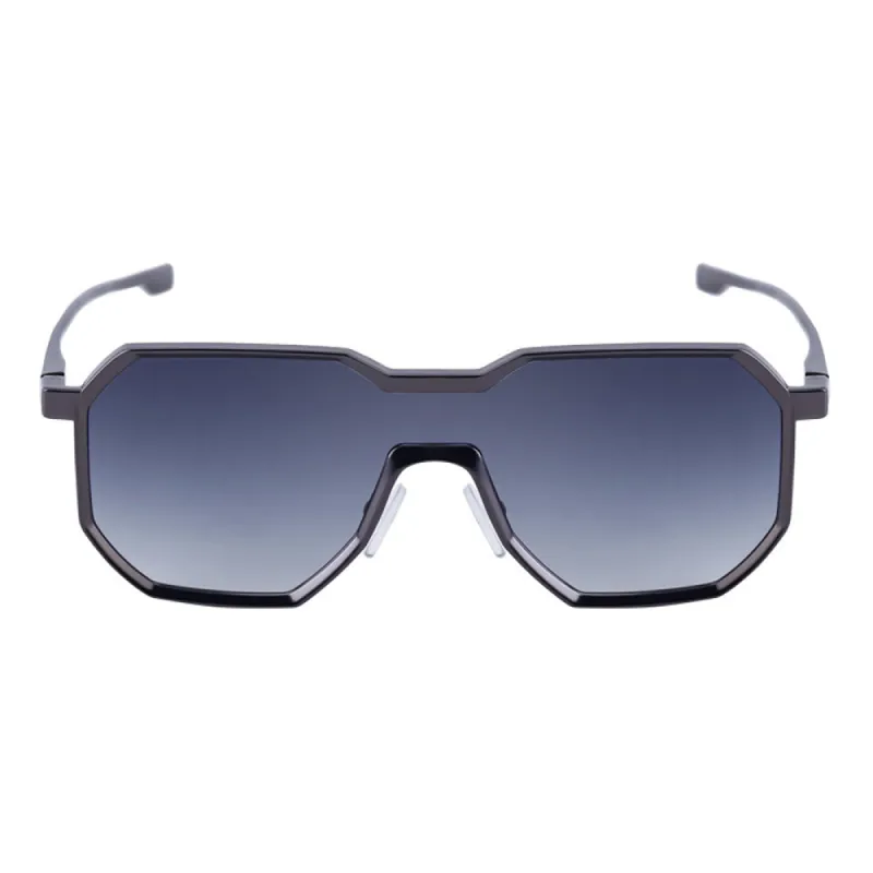 Punk style one piece large frame polygonal trendy sunglasses sold by Dollger