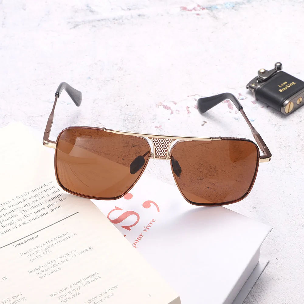 Dollger Square Aviator Metal Sunglasses sold by Dollger product image thumbnail 4