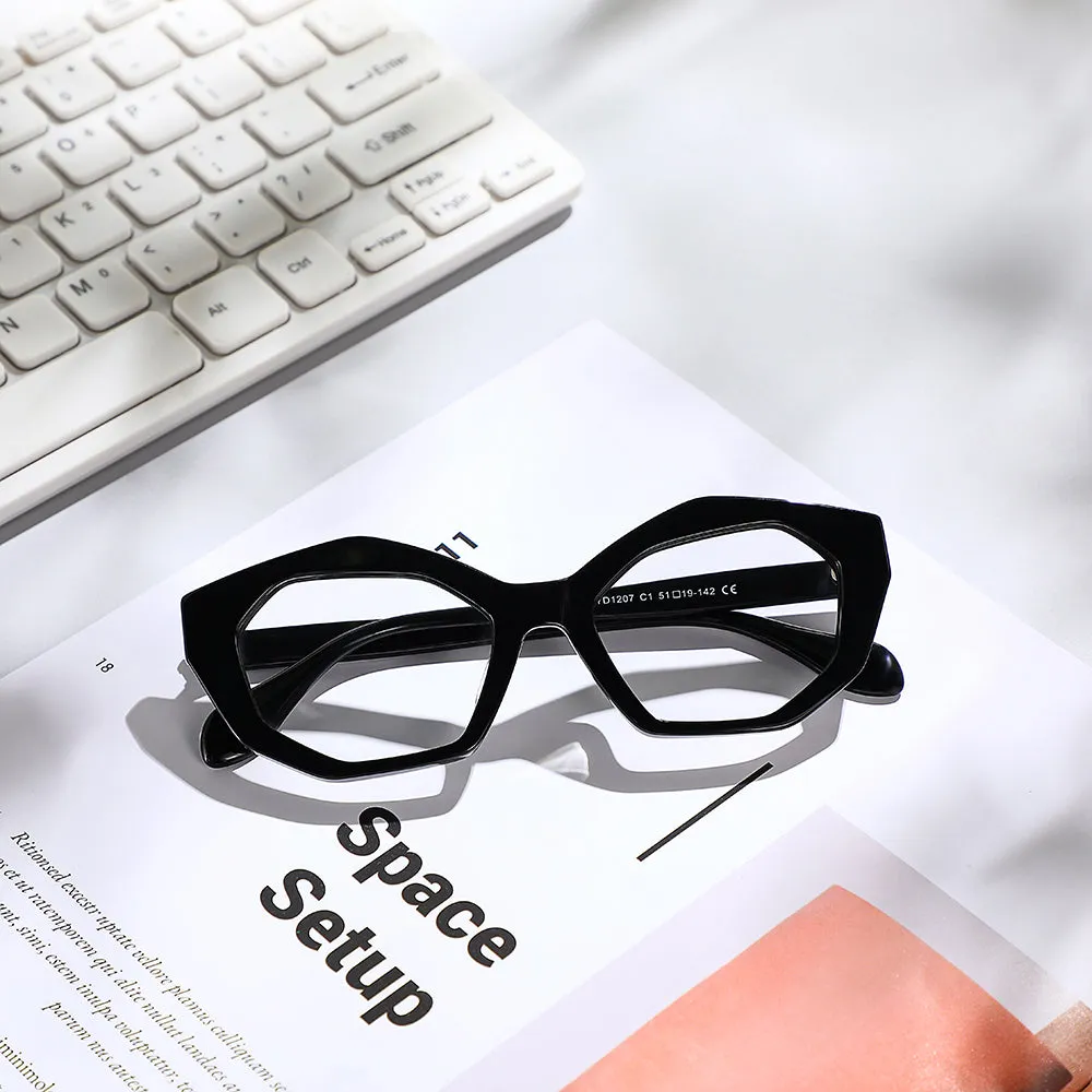 Cat Eye Polygon Acetate Geometric Eyeglasses sold by Dollger product image thumbnail 2