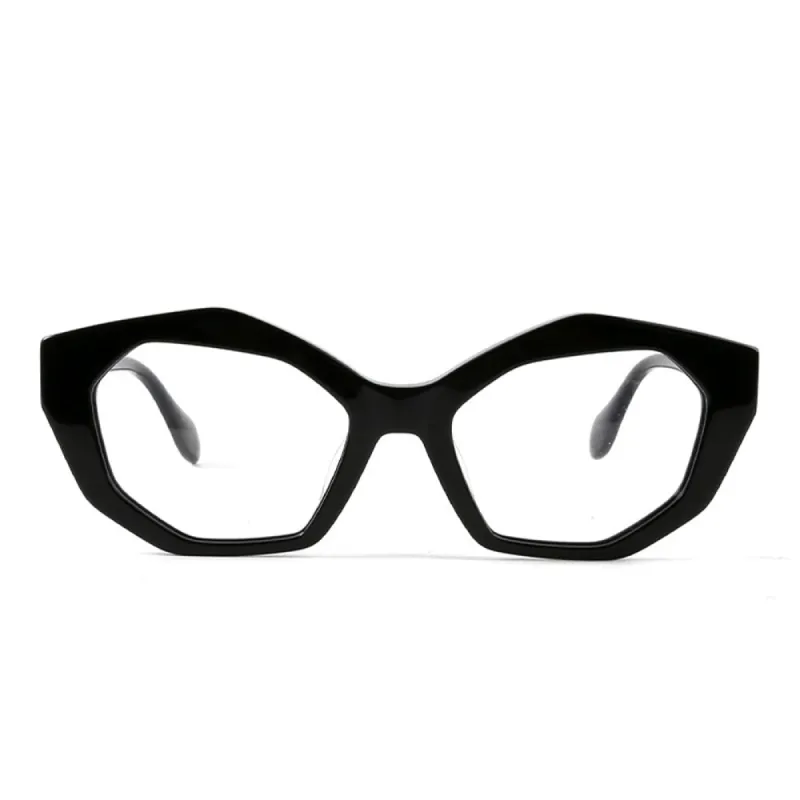 Cat Eye Polygon Acetate Geometric Eyeglasses sold by Dollger