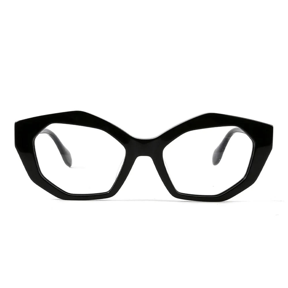 Cat Eye Polygon Acetate Geometric Eyeglasses sold by Dollger