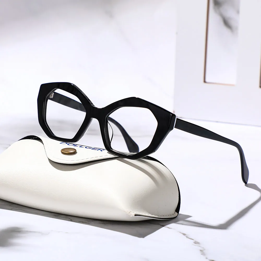 Cat Eye Polygon Acetate Geometric Eyeglasses sold by Dollger product image thumbnail 3