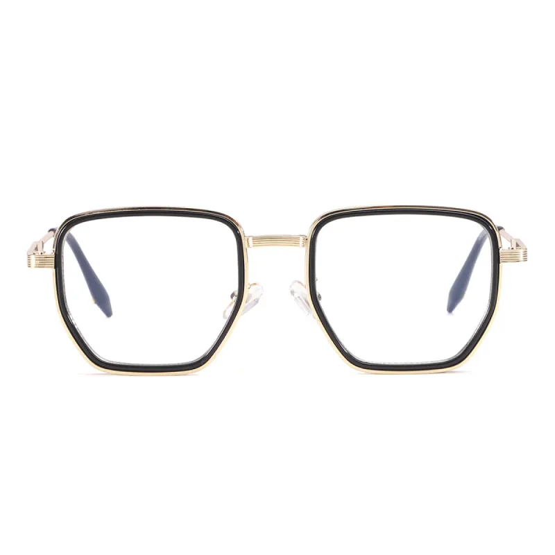 Dollger Black-Gold Oversized Square Eyeglasses sold by Dollger