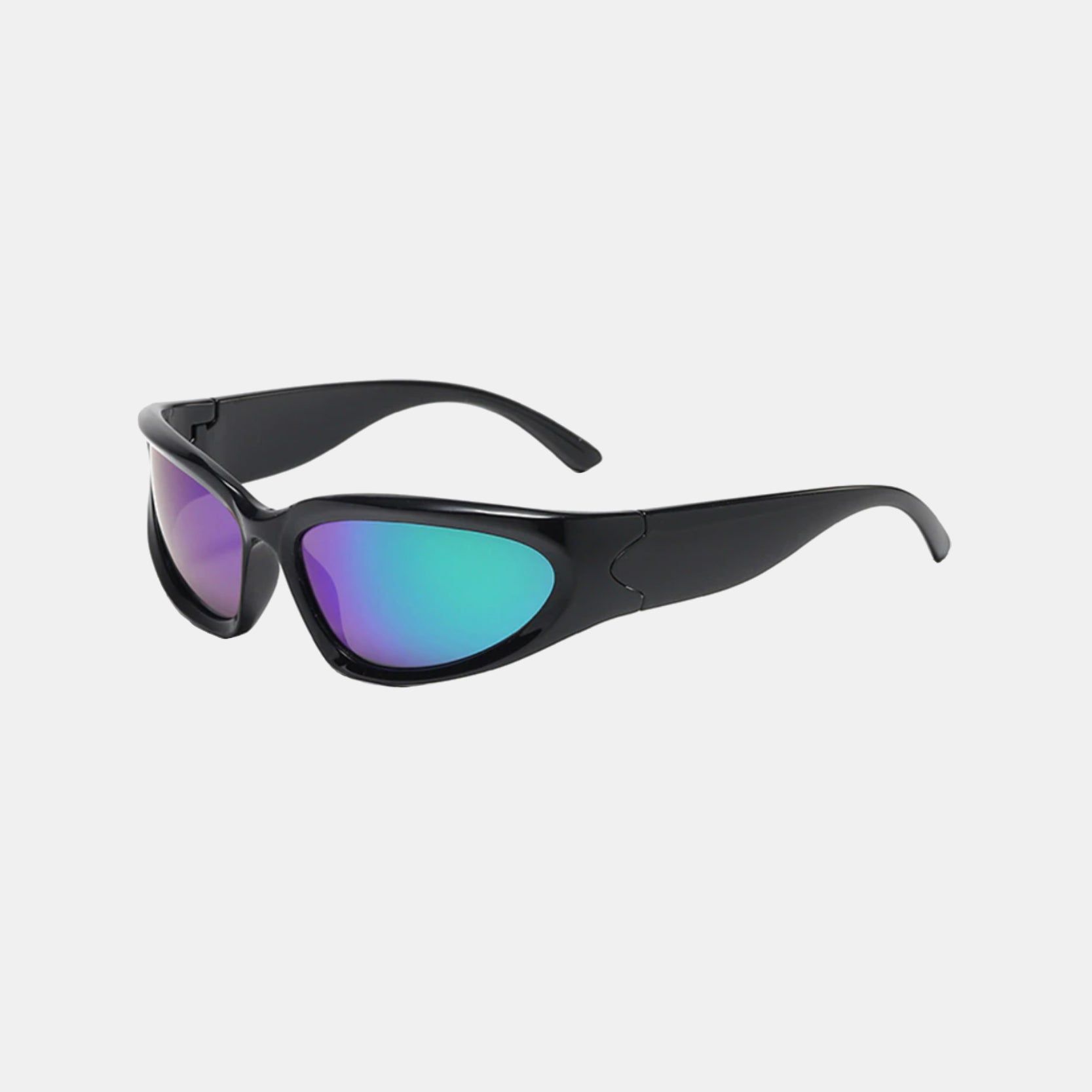 Silver with Black Sports Square Sunglasses sold by Dollger product image thumbnail 10