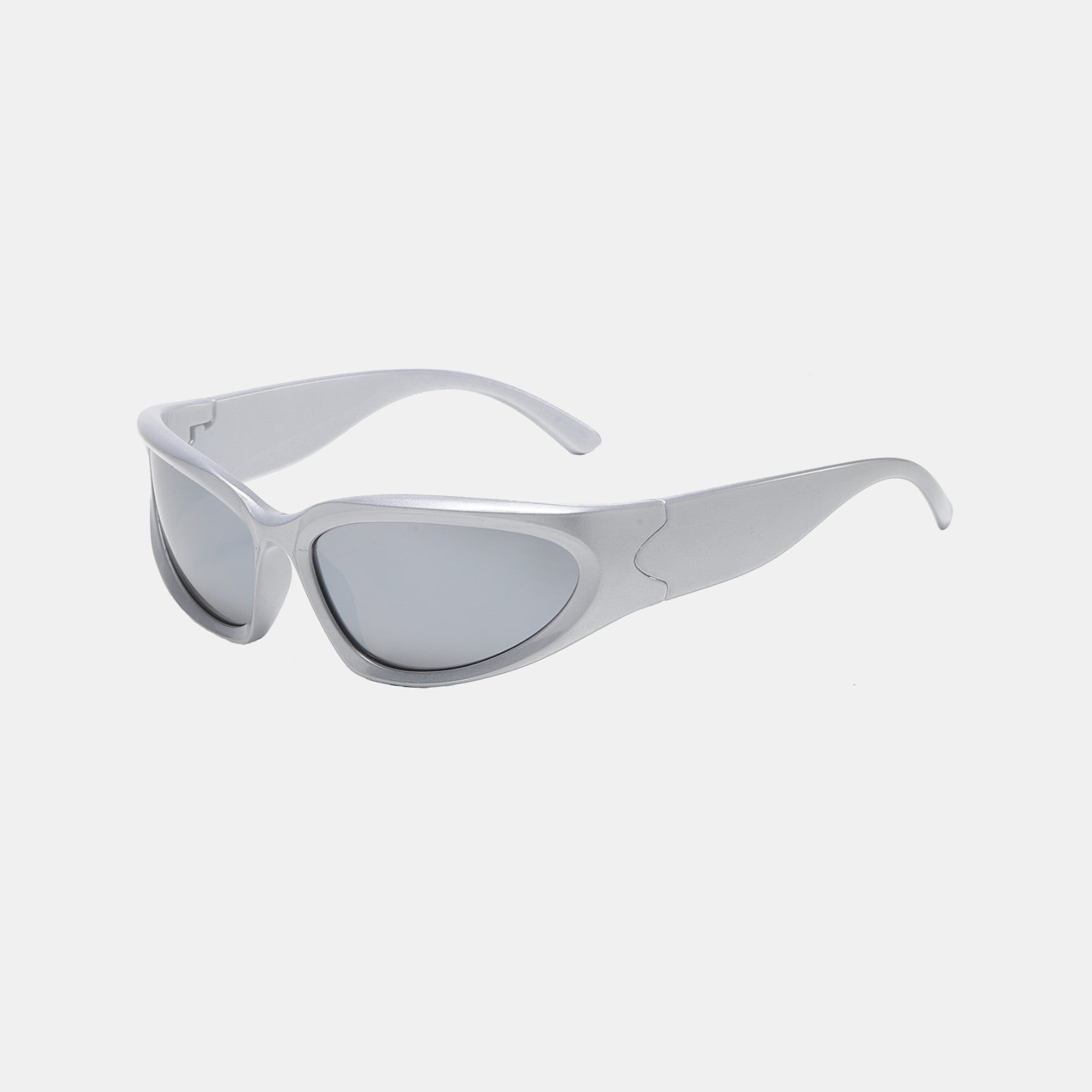 Silver with Black Sports Square Sunglasses sold by Dollger product image thumbnail 7