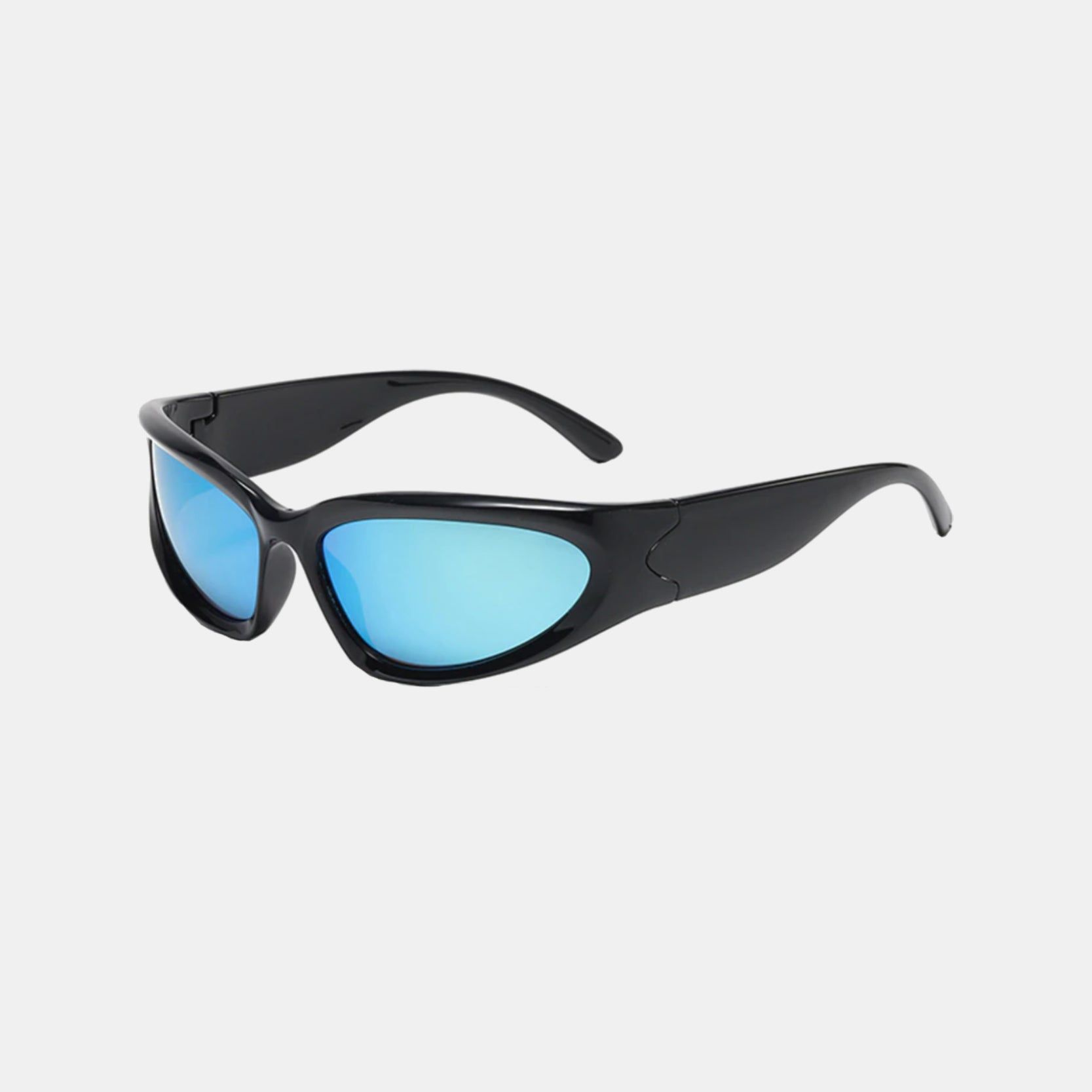 Silver with Black Sports Square Sunglasses sold by Dollger product image thumbnail 9