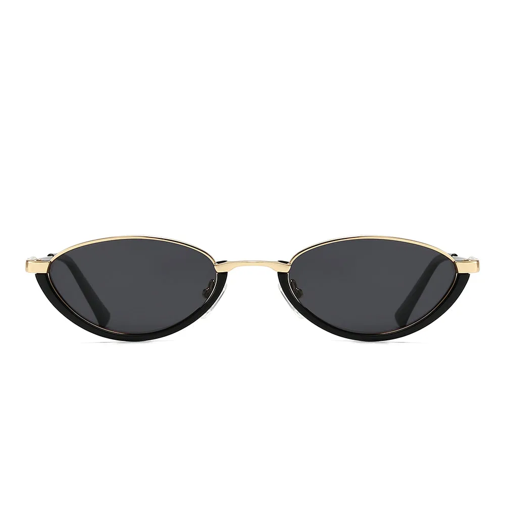 Dollger Semi-Rimless Oval Black Frame Sunglasses sold by Dollger