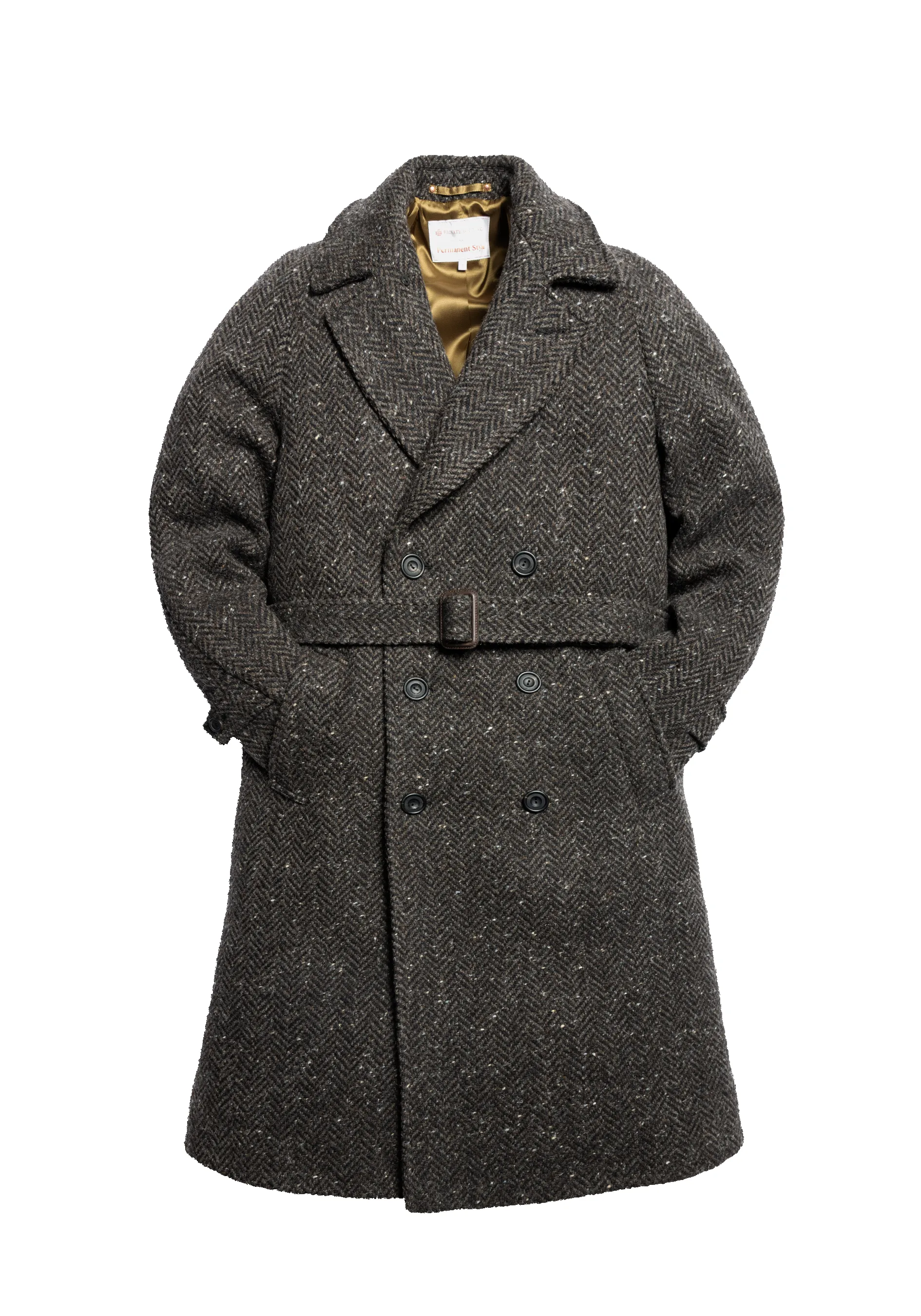 The PS English Tweed Overcoat - Dark Brown sold by Private White V.C. product image thumbnail 3