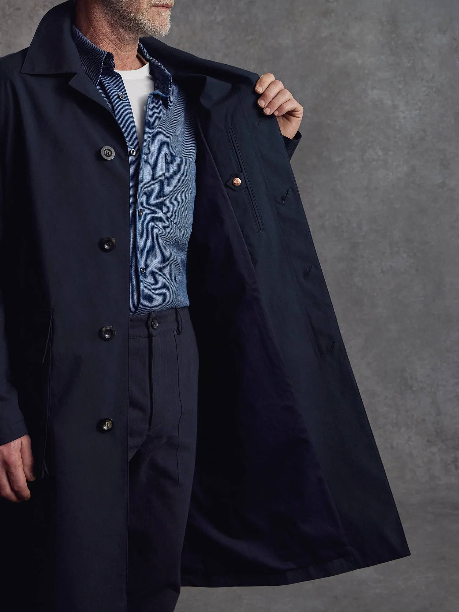 The Richmond Silk Mac - Ink sold by Private White V.C. product image thumbnail 3