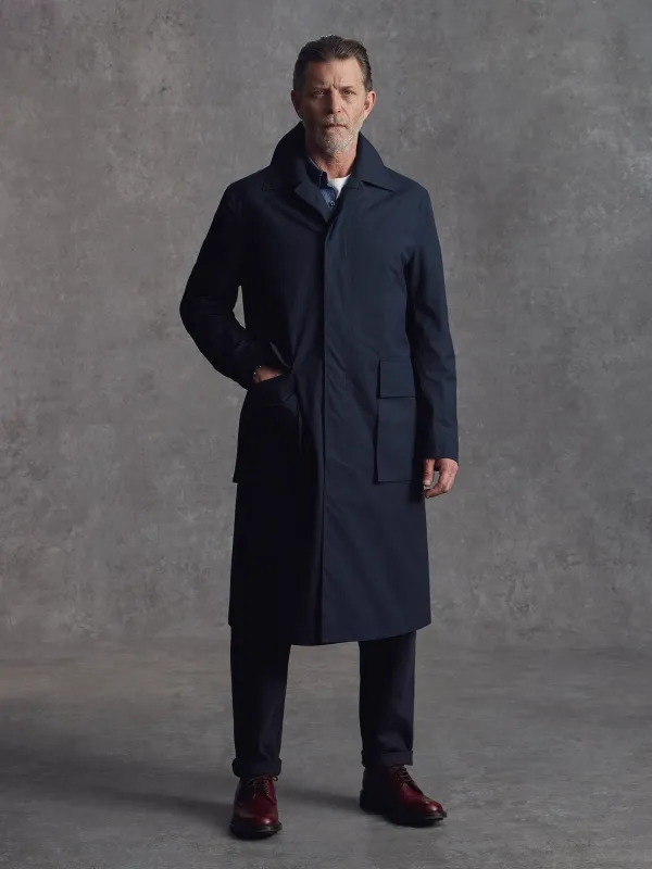 The Richmond Silk Mac - Ink sold by Private White V.C.