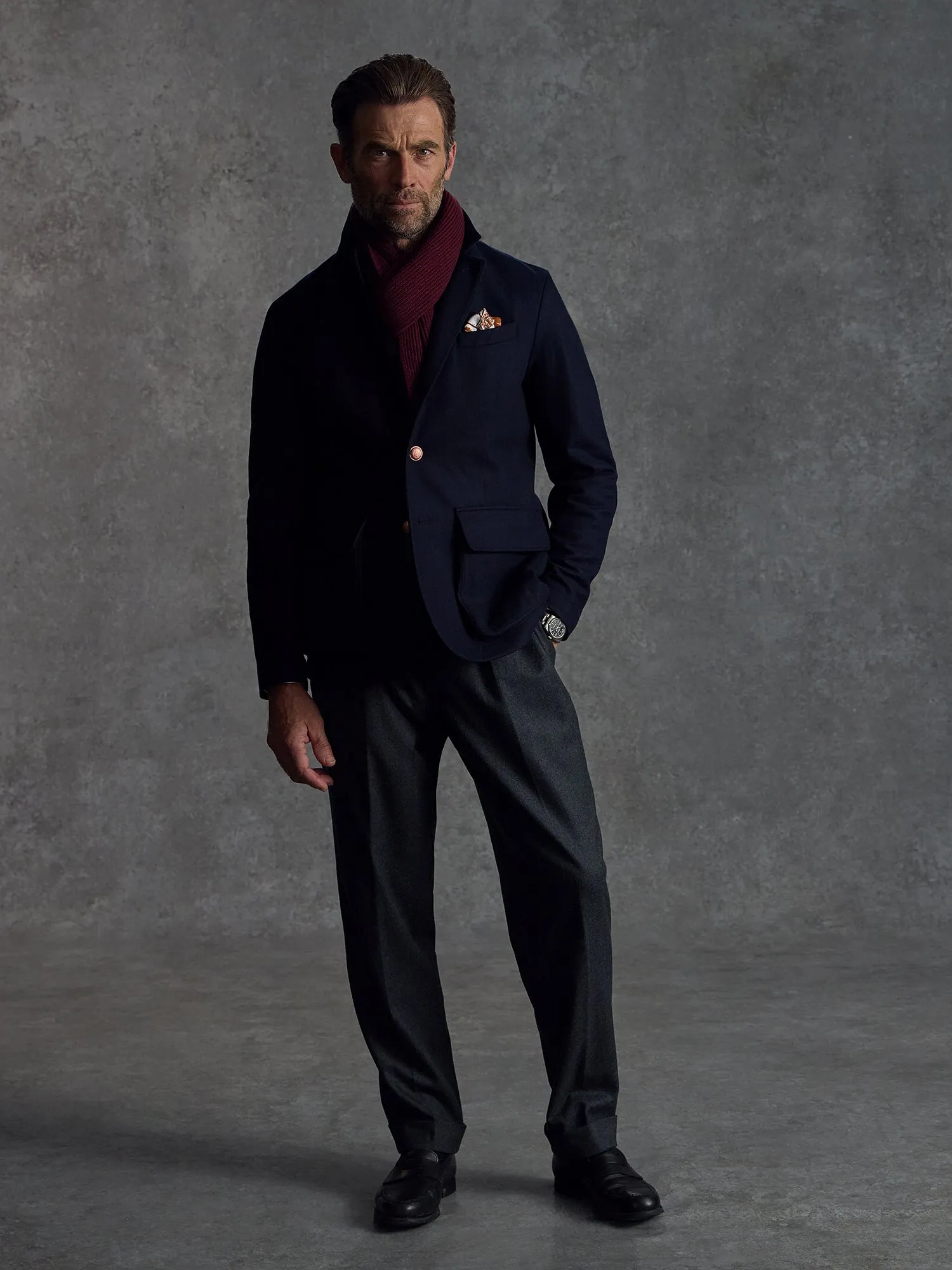 The Commando Scarf - Crimson sold by Private White V.C. product image thumbnail 4