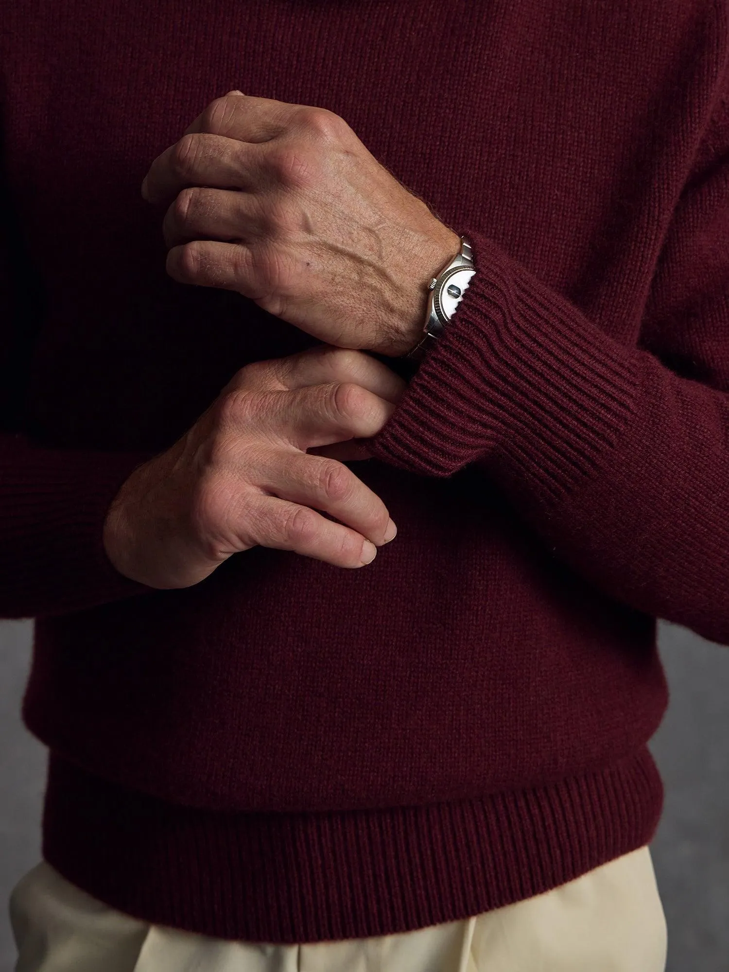 The Cashmere Submariner Rollneck - Crimson sold by Private White V.C. product image thumbnail 3