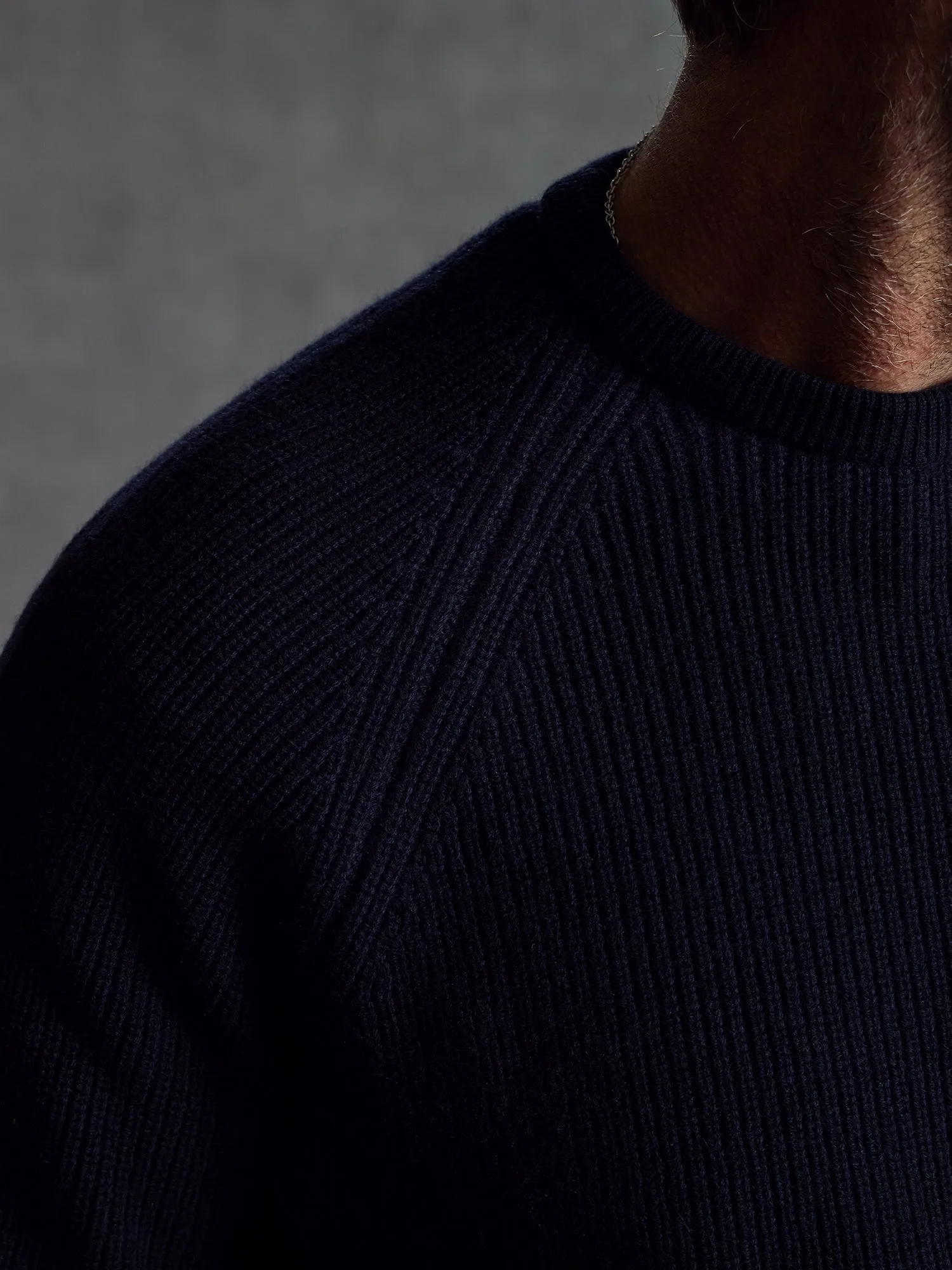 The Commando Crew Neck - Midnight sold by Private White V.C. product image thumbnail 3