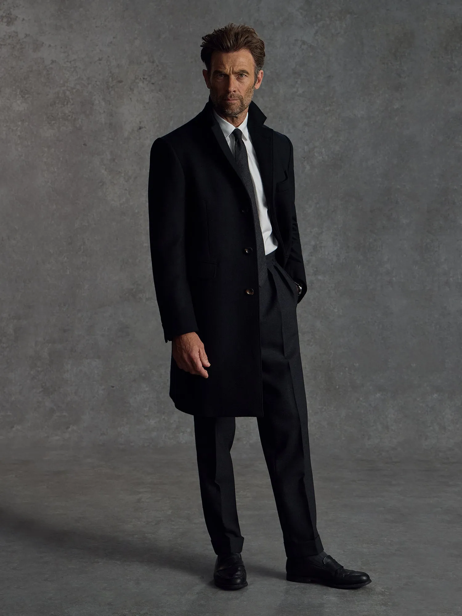 The Commander's Overcoat - Black sold by Private White V.C. product image thumbnail 5