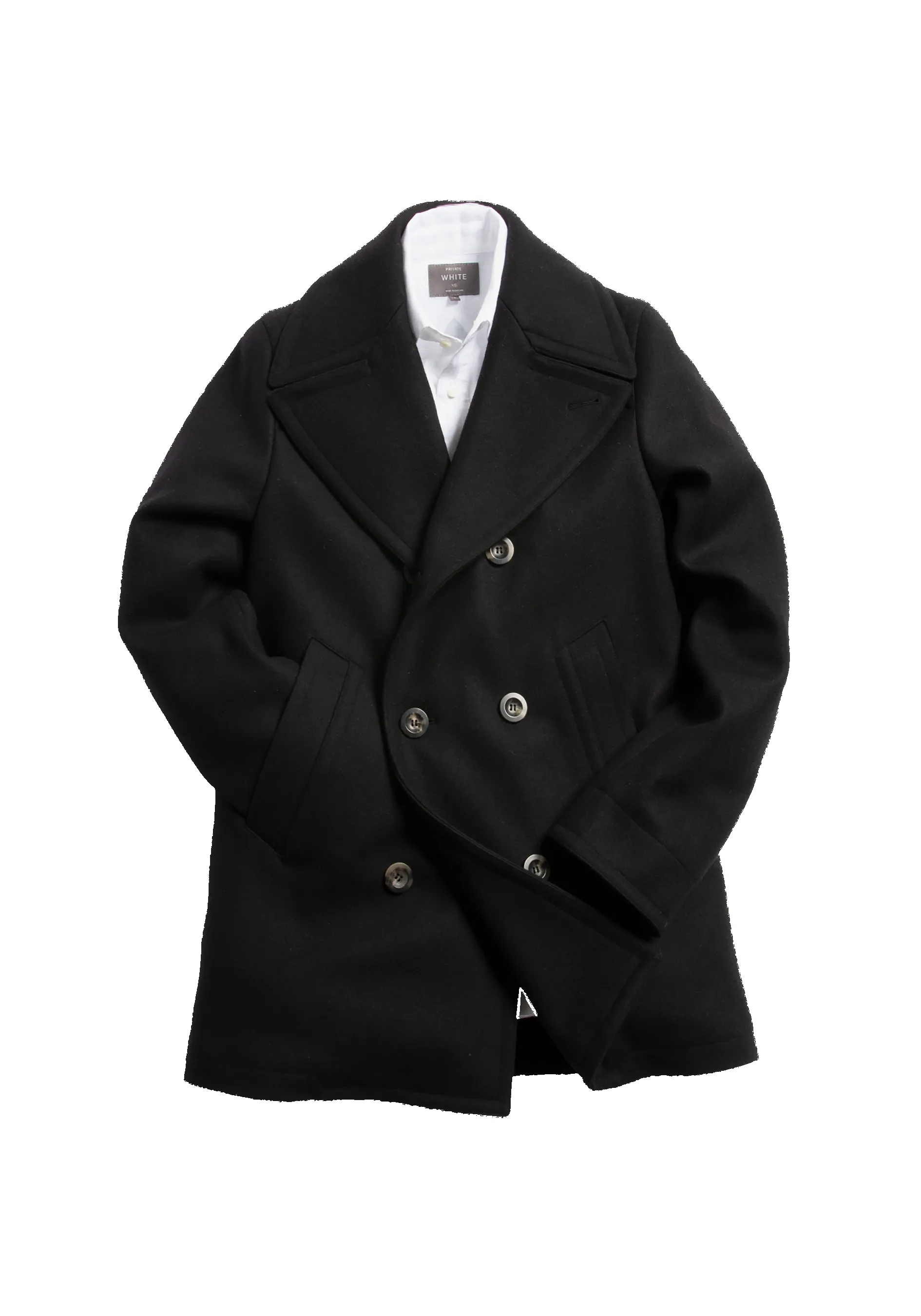 The Manchester Peacoat - Black (Heroes) sold by Private White V.C. product image thumbnail 2