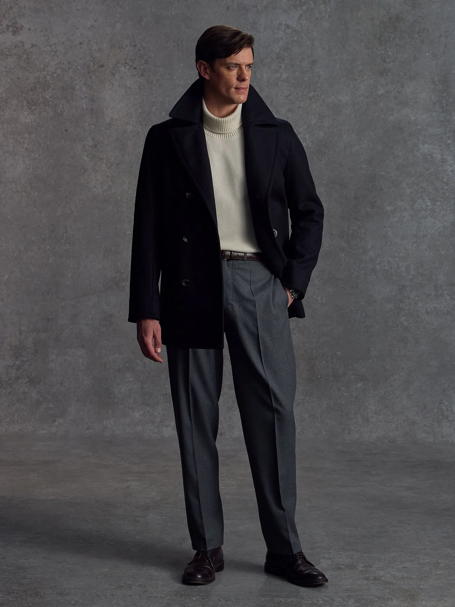 The Manchester Peacoat - Navy (Heroes) sold by Private White V.C. product image thumbnail 5