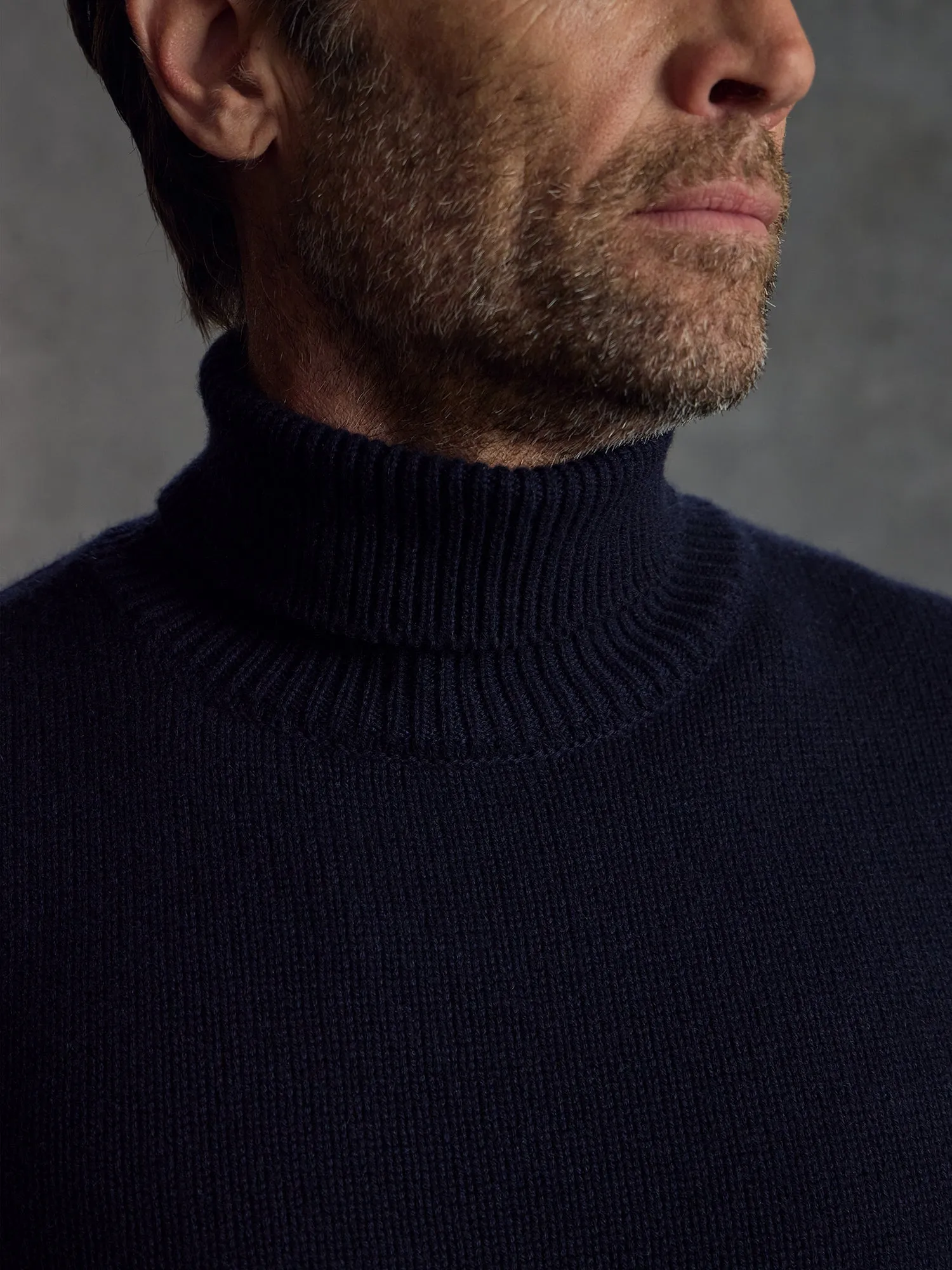 The Cashmere Submariner Rollneck - Midnight sold by Private White V.C. product image thumbnail 5