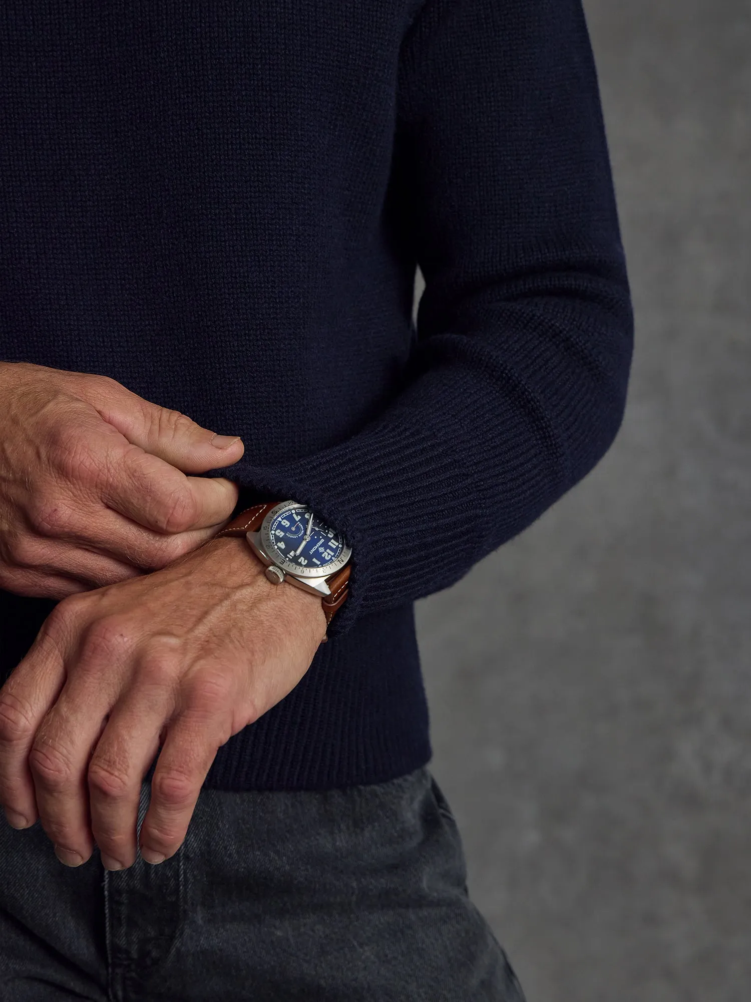 The Cashmere Submariner Rollneck - Midnight sold by Private White V.C. product image thumbnail 4