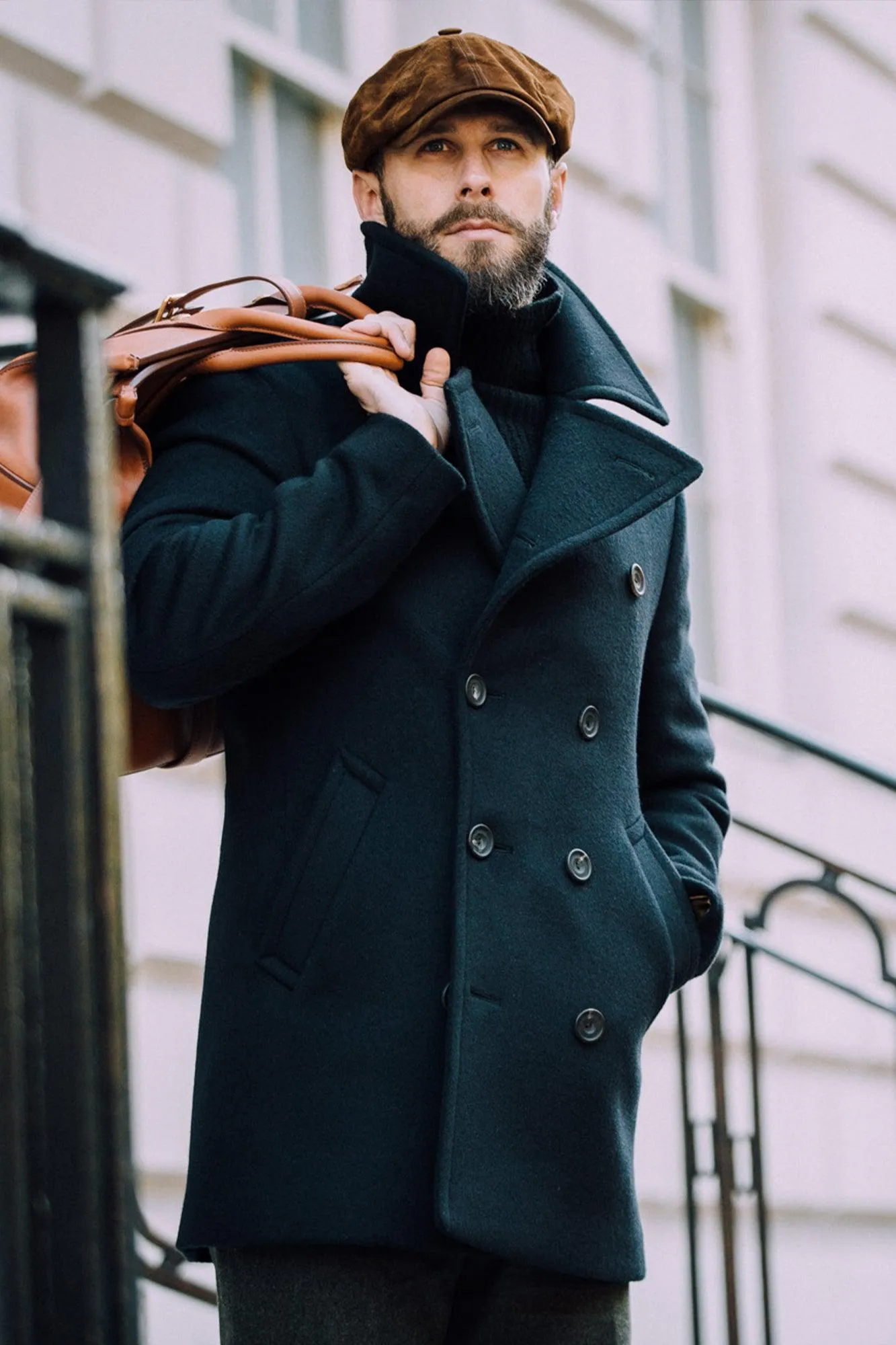 The Permanent Style Bridge Coat - Navy sold by Private White V.C.