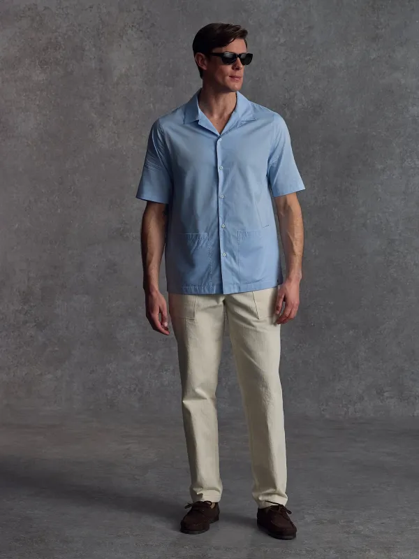 The Monte Carlo Shirt - Azure sold by Private White V.C.