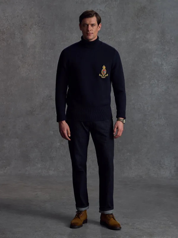 The RHC Cashmere Submariner Rollneck - Ink sold by Private White V.C.