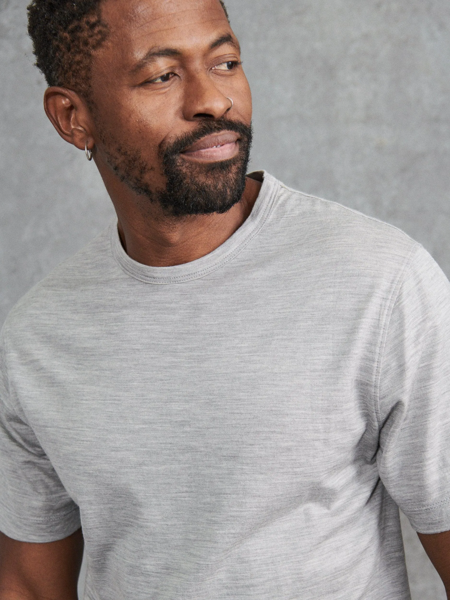 The Foundation Tee - Light Grey sold by Private White V.C. product image thumbnail 2